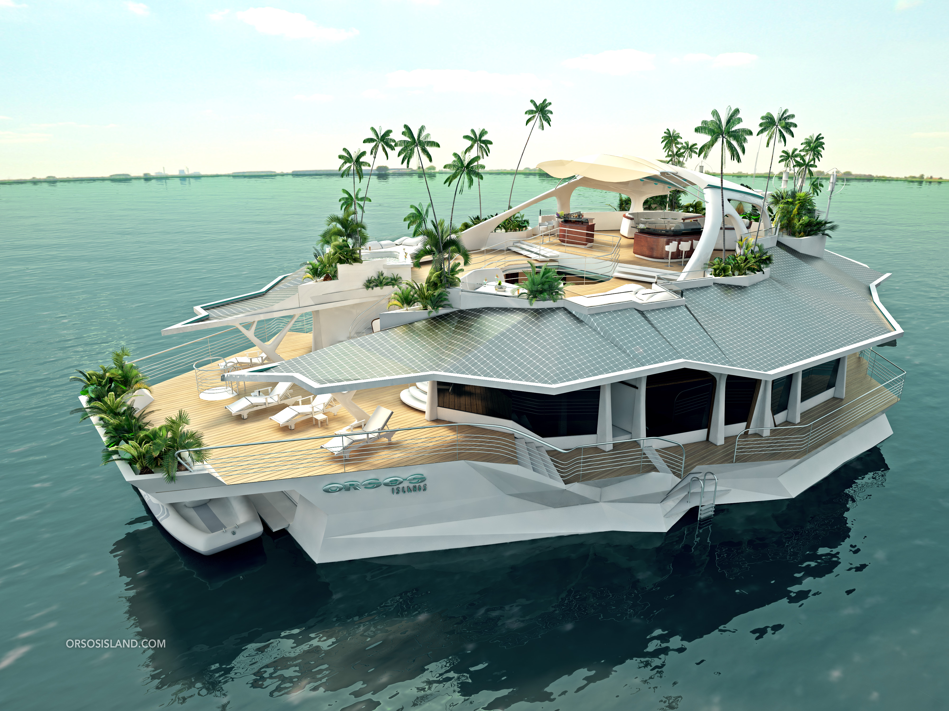 Orsos: le yacht île flottante