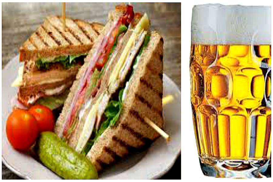 La bière et le sandwich à Genève