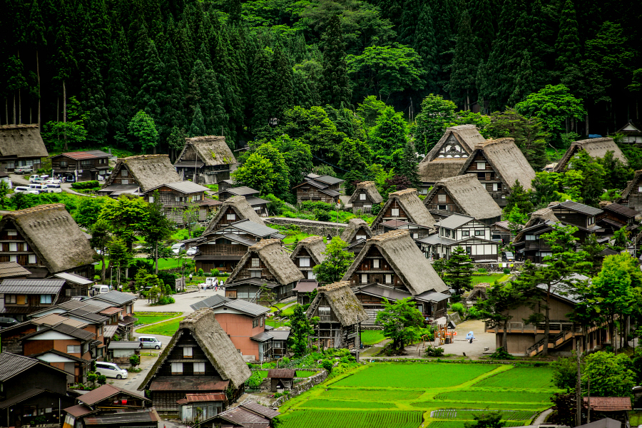 Shirakawa-go : un paysage alpestre au Japon