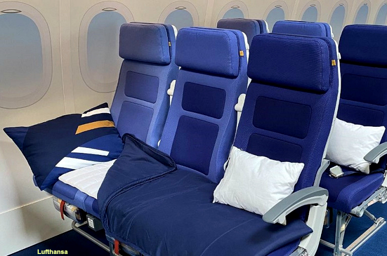 Lufthansa teste la « couchette » en classe économique